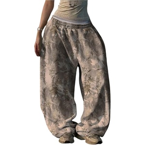 image:imageRoseSeek Womens Y2K Camo Maple Leaf Print Sweatpants Baggy Hip Pop Elastic Waist Long Pants StreetwearMulticolor Camo