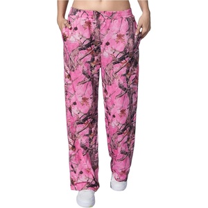 image:imageRoseSeek Womens Y2K Camo Maple Leaf Print Sweatpants Baggy Hip Pop Elastic Waist Long Pants StreetwearPink