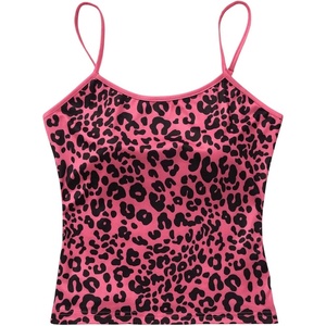 image:imageRoseSeek Womens Y2K Cheetah Leopard Beach Print Slim Fit Camisole Tank Tops Spaghetti Strap Summer Going Out TopsHot Pink