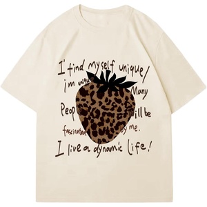image:imageWomens Graphic Letter Tee Crew Neck Drop Shoulder Trendy Summer T Shirt Short Sleeve Vintage TopApricot and Black