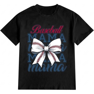 image:imageWomens Graphic Letter Tee Crew Neck Drop Shoulder Trendy Summer T Shirt Short Sleeve Vintage TopBow Black