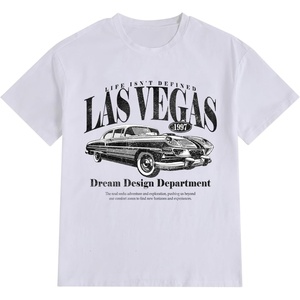 image:imageWomens Graphic Letter Tee Crew Neck Drop Shoulder Trendy Summer T Shirt Short Sleeve Vintage TopCar White