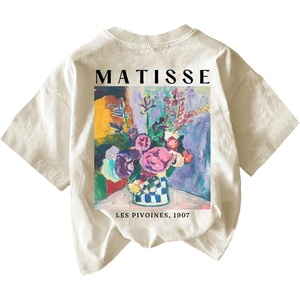 image:imageWomens Graphic Letter Tee Crew Neck Drop Shoulder Trendy Summer T Shirt Short Sleeve Vintage TopColored Apricot