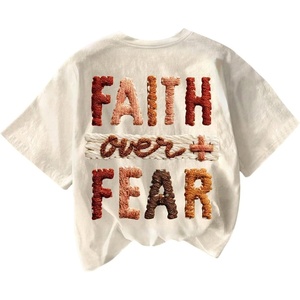 image:imageWomens Graphic Letter Tee Crew Neck Drop Shoulder Trendy Summer T Shirt Short Sleeve Vintage TopLight Beige