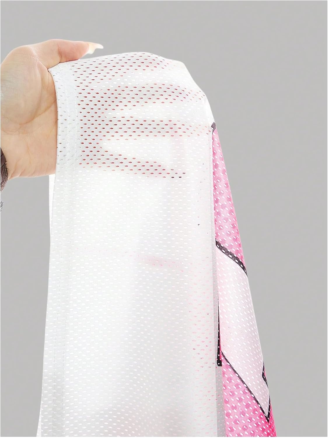 image:imageRoseSeek Girls Leopard Bows Graphic Tees Oversized Football Jersey Mesh Color Block Short Sleeve T ShirtMulticolor Pink