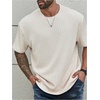 image:imageMens Big and Tall Shirts Textured Knit Tshirt Shirts Casual Summer Tops TrendyApricot