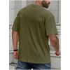 image:imageMens Big and Tall Shirts Textured Knit Tshirt Shirts Casual Summer Tops TrendyArmy Green
