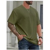 image:imageMens Big and Tall Shirts Textured Knit Tshirt Shirts Casual Summer Tops TrendyArmy Green
