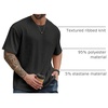 image:imageMens Big and Tall Shirts Textured Knit Tshirt Shirts Casual Summer Tops TrendyBlack