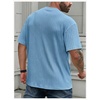 image:imageMens Big and Tall Shirts Textured Knit Tshirt Shirts Casual Summer Tops TrendyBright Blue