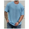 image:imageMens Big and Tall Shirts Textured Knit Tshirt Shirts Casual Summer Tops TrendyBright Blue