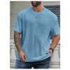 image:imageMens Big and Tall Shirts Textured Knit Tshirt Shirts Casual Summer Tops TrendyBright Blue