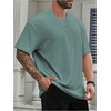 image:imageMens Big and Tall Shirts Textured Knit Tshirt Shirts Casual Summer Tops TrendyGreen