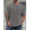 image:imageMens Big and Tall Shirts Textured Knit Tshirt Shirts Casual Summer Tops TrendyGrey