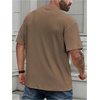 image:imageMens Big and Tall Shirts Textured Knit Tshirt Shirts Casual Summer Tops TrendyKhaki Brown