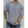 image:imageMens Big and Tall Shirts Textured Knit Tshirt Shirts Casual Summer Tops TrendyLight Blue