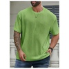 image:imageMens Big and Tall Shirts Textured Knit Tshirt Shirts Casual Summer Tops TrendyLight Green