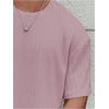 image:imageMens Big and Tall Shirts Textured Knit Tshirt Shirts Casual Summer Tops TrendyPink