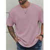 image:imageMens Big and Tall Shirts Textured Knit Tshirt Shirts Casual Summer Tops TrendyPink