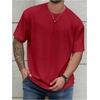 image:imageMens Big and Tall Shirts Textured Knit Tshirt Shirts Casual Summer Tops TrendyRed
