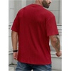 image:imageMens Big and Tall Shirts Textured Knit Tshirt Shirts Casual Summer Tops TrendyRed