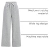 image:imageRoseSeek 2 Pack Girls Sweatpants Wide Leg Elastic Waist Pants with Pockets Baggy Joggers Track Pants TrendyMulticolor