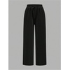 image:imageRoseSeek 2 Pack Girls Sweatpants Wide Leg Elastic Waist Pants with Pockets Baggy Joggers Track Pants TrendyMulticolor Black