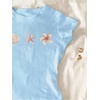 image:imageRoseSeek Floral Graphic Crop Tops for Girls Short Sleeve Slim fit Preppy Summer T Shirt Y2k Tops TrendyBlue