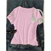 image:imageRoseSeek Floral Graphic Crop Tops for Girls Short Sleeve Slim fit Preppy Summer T Shirt Y2k Tops TrendyPink Floral