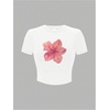 image:imageRoseSeek Floral Graphic Crop Tops for Girls Short Sleeve Slim fit Preppy Summer T Shirt Y2k Tops TrendyWhite