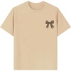 image:imageRoseSeek Girls 2 Pack Bow Leopard Graphic Tees Short Sleeve Preppy Summer Tops Aesthetic Baggy Tops TrendyBlue and Beige