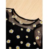 image:imageRoseSeek Girls 2 Packs Mesh Shirt Crop Tops Floral Print Short Sleeve Summer Cute Shirt Tops for TeensBlack and White