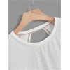 image:imageRoseSeek Girls 2 Packs Open Back Backless Tops Criss Cross Short Sleeve T Shirts Crewneck Casual TeesBlack White