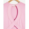 image:imageRoseSeek Girls 2 Packs Open Back Backless Tops Criss Cross Short Sleeve T Shirts Crewneck Casual TeesPink and White