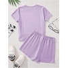 image:imageRoseSeek Girls 2 Piece Outfits Cherry Bow Graphic Tee Shirt and Shorts Set Cute Summer OutfitsMauve Purple