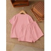 image:imageRoseSeek Girls 2 Piece Outfits Cherry Bow Graphic Tee Shirt and Shorts Set Cute Summer OutfitsMix Pink