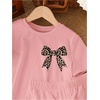 image:imageRoseSeek Girls 2 Piece Outfits Cherry Bow Graphic Tee Shirt and Shorts Set Cute Summer OutfitsMix Pink