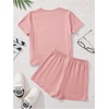 image:imageRoseSeek Girls 2 Piece Outfits Cherry Bow Graphic Tee Shirt and Shorts Set Cute Summer OutfitsPink