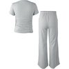 image:imageRoseSeek Girls 2 Piece Outfits Short Sleeve Bow Graphic Tees and Wide Leg Pants Set Summer Cute ClothesGrey
