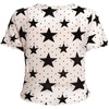 image:imageRoseSeek Girls 2 Piece Outfits Star Graphic Y2K Sheer Mesh Shirts and Spaghetti Strap Camisole TopsApricot