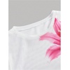 image:imageRoseSeek Girls 2 Piece Outfits Star Graphic Y2K Sheer Mesh Shirts and Spaghetti Strap Camisole TopsFloral White
