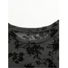image:imageRoseSeek Girls 2 Piece Outfits Star Graphic Y2K Sheer Mesh Shirts and Spaghetti Strap Camisole TopsSheer Black