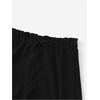 image:imageRoseSeek Girls 2 Piece Outfits Waffle Knit Scoop Neck Button Down Crop Tank Tops Paperbag Waist Track ShortsBlack