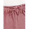 image:imageRoseSeek Girls 2 Piece Outfits Waffle Knit Scoop Neck Button Down Crop Tank Tops Paperbag Waist Track ShortsDusty Pink