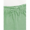 image:imageRoseSeek Girls 2 Piece Outfits Waffle Knit Scoop Neck Button Down Crop Tank Tops Paperbag Waist Track ShortsLight Green