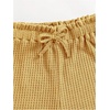 image:imageRoseSeek Girls 2 Piece Outfits Waffle Knit Scoop Neck Button Down Crop Tank Tops Paperbag Waist Track ShortsPure Yellow