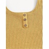 image:imageRoseSeek Girls 2 Piece Outfits Waffle Knit Scoop Neck Button Down Crop Tank Tops Paperbag Waist Track ShortsPure Yellow