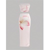 image:imageRoseSeek Girls 2 Piece Set Floral Crop Tube Tops and Bodycon Maxi Pencil Skirt Summer Vacation OutfitsPink