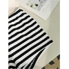 image:imageRoseSeek Girls 2 Piece Striped Summer Outfits Textured Knit Sleeveless Crop Tank Top and Shorts Matching SetBlack and White