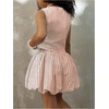 image:imageRoseSeek Girls 2 Piece Striped Vacation Outfits Bow Tie Front Tank Tops and Bubble Skirts Y2K ClothesKhaki